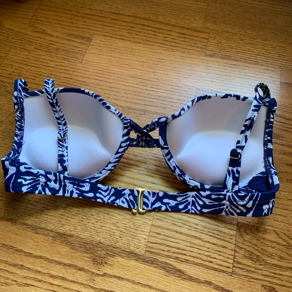 Blue Patterned Swim Top - Picture 3 of 3